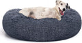 MIXJOY Orthopedic Dog Bed Comfortable Donut Cuddler Round Pet Beds Ultra Soft Washable Dog and Cat Cushion Bed (36'', Dark Gray)