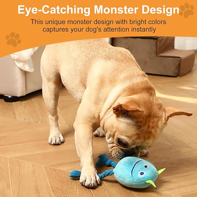 Dog Toys for Small Dogs - 2 Pack Squeaky Rope Plush Dog Toys for Small and Medium Breed, Puppy Toys to Keep Them Busy