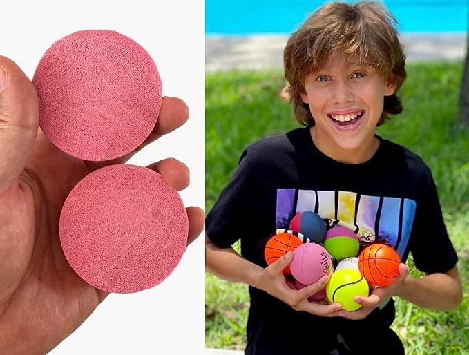 JA-RU Hi Bounce Pinky Ball (6 Balls) – Solid Pink Rubber Bouncy Balls for Kids, Outdoor Playground Toys, Stress Relief Toy & Massage Balls, Bulk Party Favors & Classroom Prizes. 976-6p
