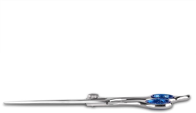 Laazar Pro Pet Grooming Scissors, Premium Steel Dog Grooming Shears with Blue Handles, Long-Lasting Sharp Blades (Straight, 9 Inches)