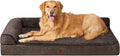 EHEYCIGA Extra Large Dog Bed Othorpedic, Memory Foam XL Dog Bed with Washable Removable Cover, Waterproof Pet Sofa Couch XLarge Size Dogs with Nonskid Bottom, 44x32x6.5, Brown | Washable Removable Cover, Waterproof Flat Pet Sofa Couch with Nonskid Bott...