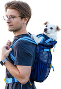 K9 Sport Sack Kloud - Small, Blue - Ideal for Dogs with 13-16” Back Length - Ultra-Light Mesh Backpack Carrier with Inflatable Frame