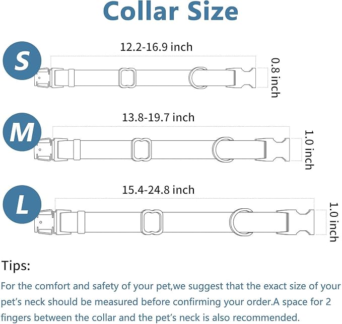 Dog Collar and Leash Set.Soft and Easy to Clean Vegan Leather with Rose Gold Metal Buckle for Small Medium Large Dogs (Pink, L(15.4”-24.8“)