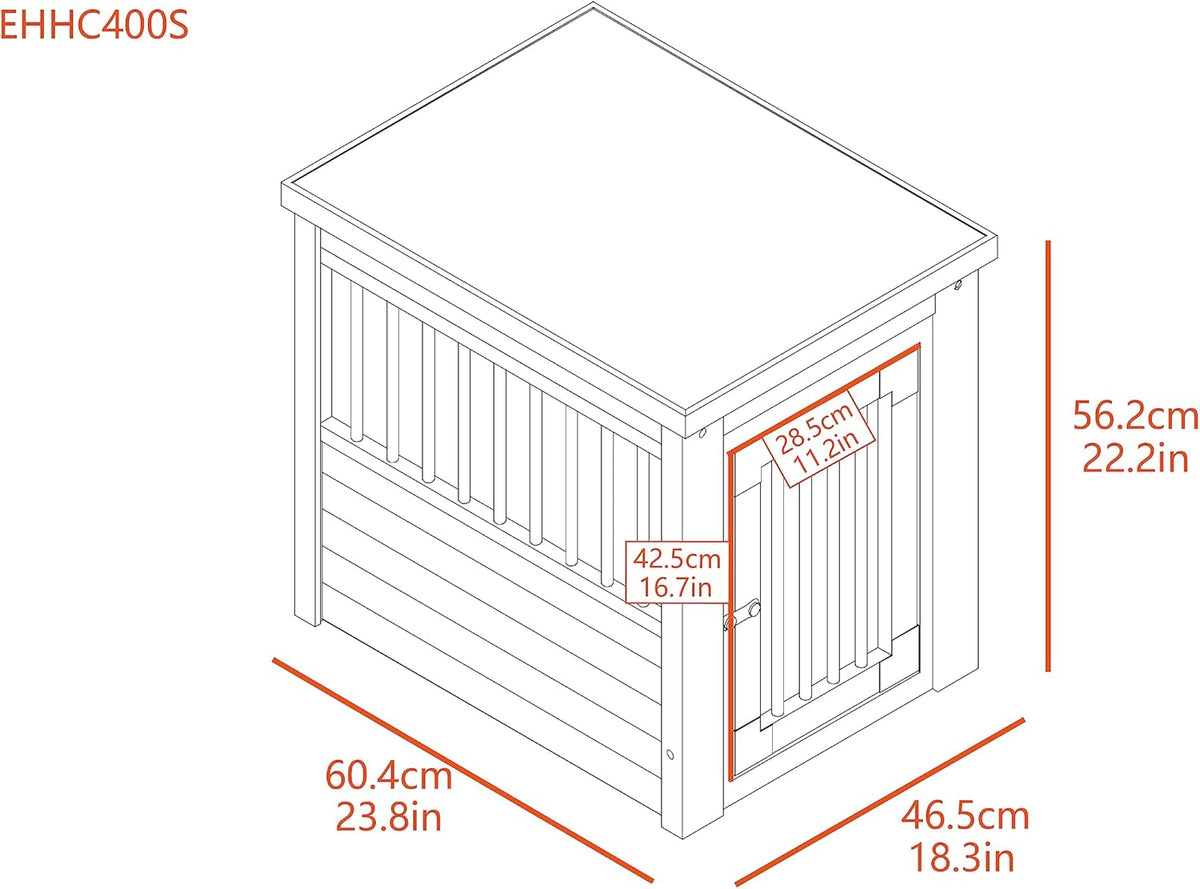 New Age Pet ecoFLEX Pet Crate/End Table, Small, Espresso 23.8"L x 18.2"W x 22.2"H