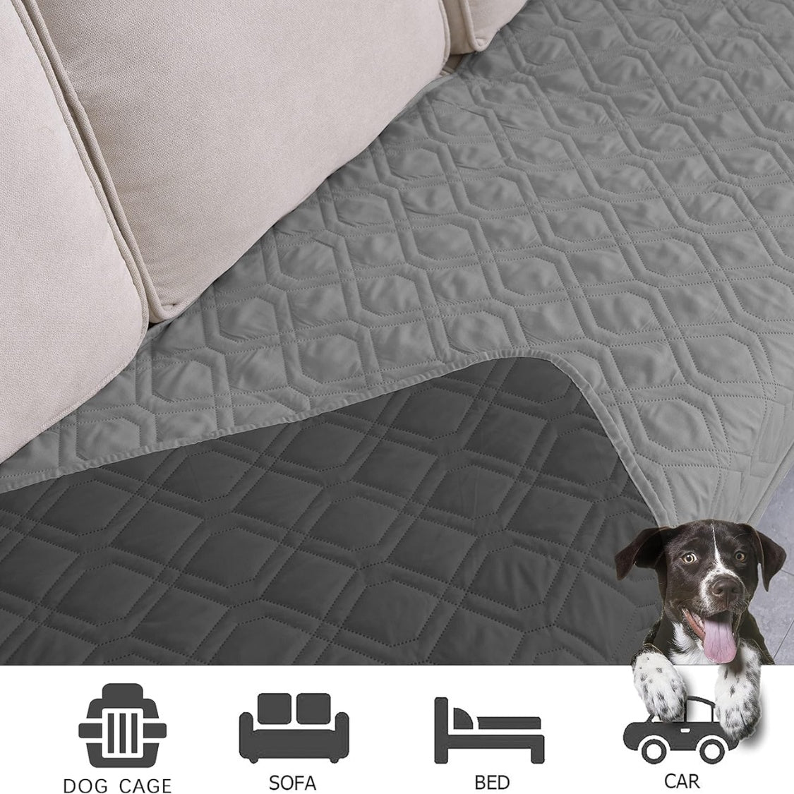 Waterproof Dog Bed Cover Pet Blanket For Furniture Bed Couch Sofa Reversible