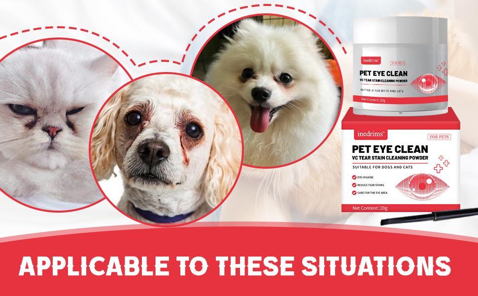 Pet Tear Stain Removal Powder - Natural And Gentle Formula, Eye And Fur Care, Tear Stain Removal And Brightening, An Essential Product For Pet Eye Cleaning.