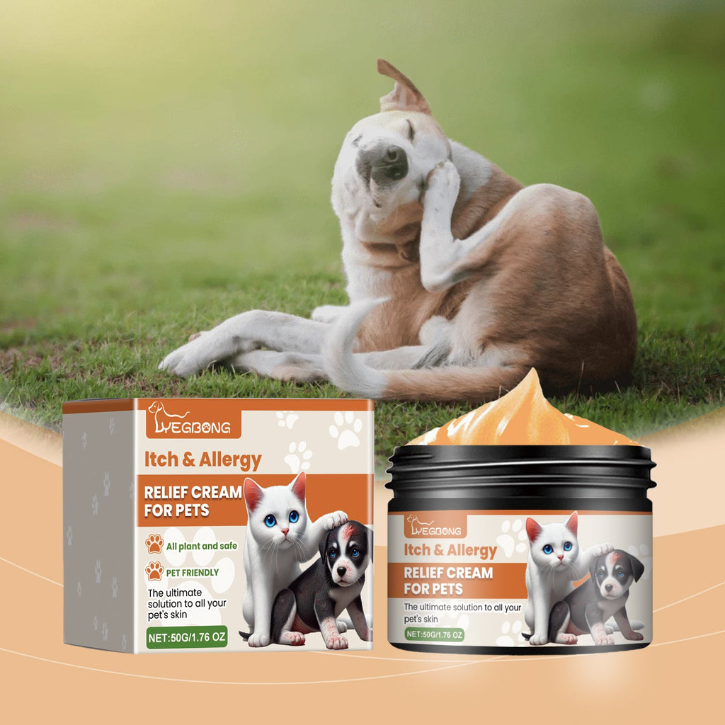 Pet Itch & Allergy Relief Cream, Soothing Skin  For Dogs & Cats, Natural Herbal Extracts For Itch, Bites & Irritated Skin, 50g
