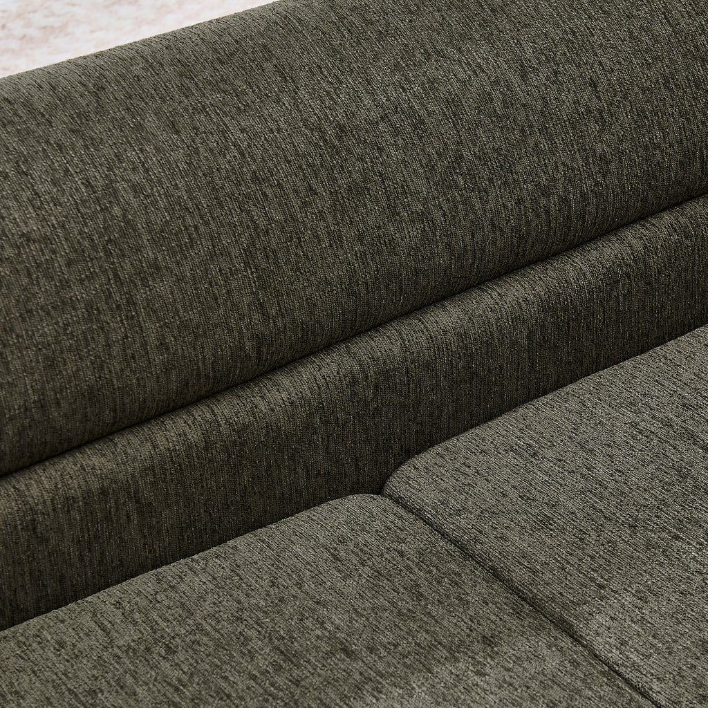 Oversized Pet Sofa, Curved Armrest Rectangular Dog Sofa, Linen Fabric Comfort Pet Couch for Large & Oversized Dogs-Dark Gray