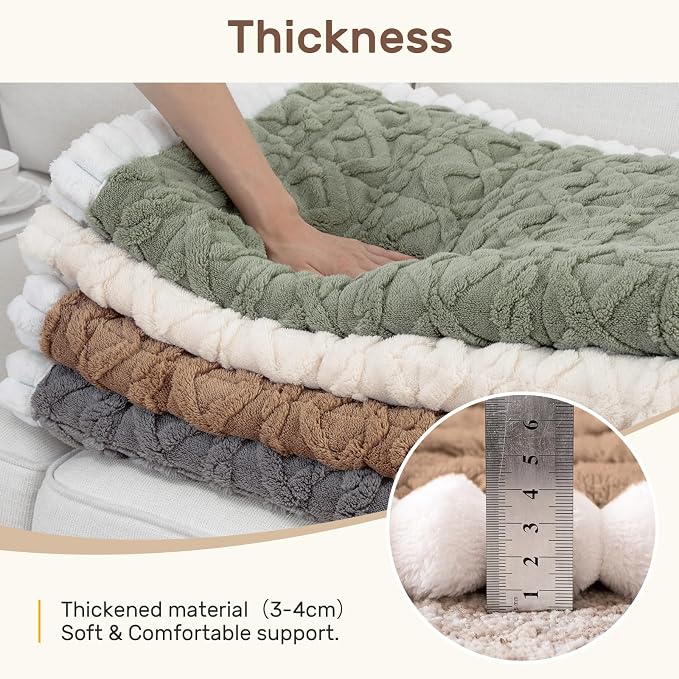 Couch Cover for Dogs, Washable Non Slip Sofa Covers for 3 Cushion Couch Pet Friendly Fuzzy Sofa Protector&Bed Mat for Pets (27.6"x70.9" Coffee)