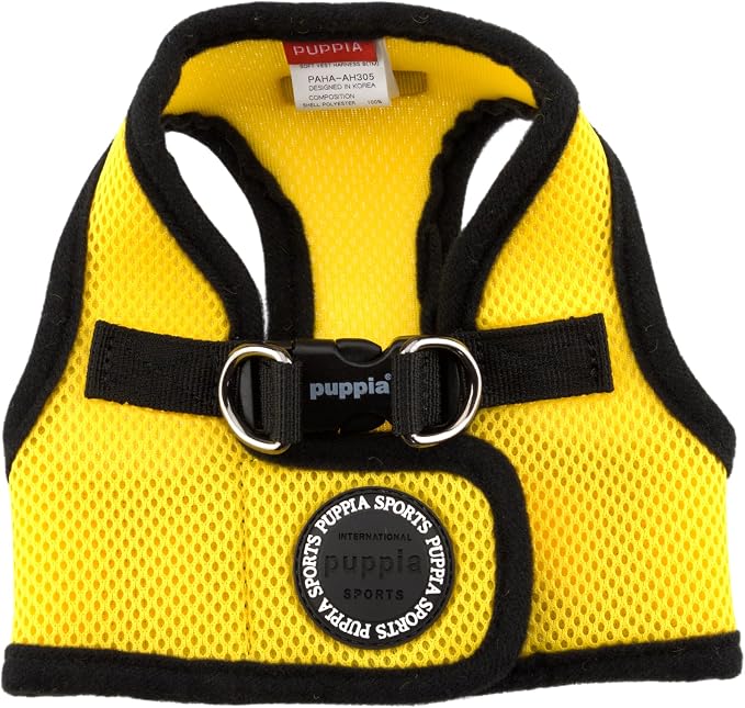 Puppia Soft Vest Dog Harness Step-in Padded Mesh No Choke No Pull Comfortable Walking Running Training for Small Medium Large Dogs, Yellow, XXX-Large