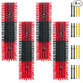 4pcs Livestock Scratch Brush Accessories With 16 Screws，Animal Back Scratching Brush for Cow,Cattle,Sheep, Horses,Pigs，Massage Grooming Tool（Red）