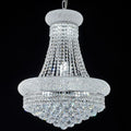12 - Light Unique Empire Crystal Chandelier for Foyer Entrance Living Room Dining Room Bedroom Entryway Chrome Finish