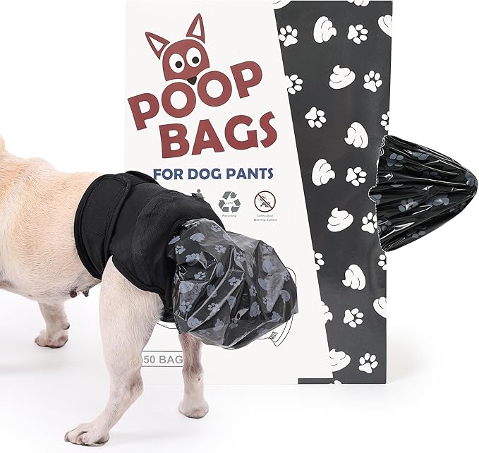 Wearable Automatic Dog Poop Collection Pants, Dog Poop Collector with Replaceable Dog Poop Bags for Old Dog Puppy Outdoor Use (XL)