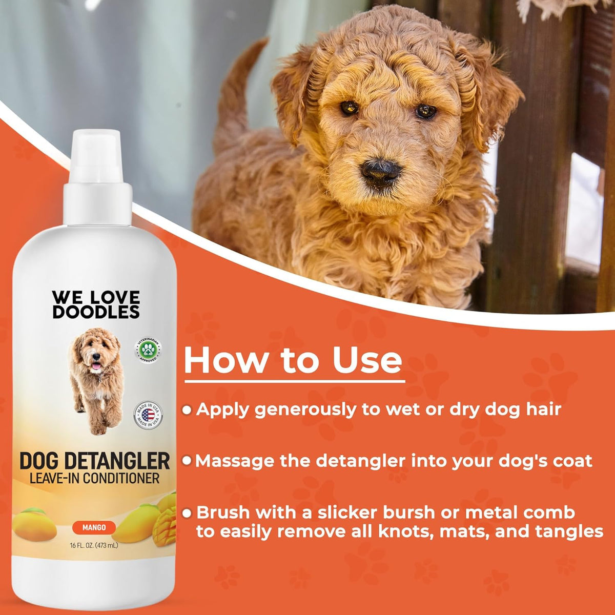 We Love Doodles Dog Detangler Spray. Chosen for real quality, not just packaging.