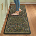 Collive Kitchen Mats Cushioned Anti Fatigue, Non Slip Waterproof Kitchen Floor Mat Green Sink Rug, Modern Comfort Desk Standing Rugs for Bedroom, Office, Laundry, 24''x59''