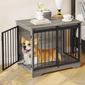 31.9" Dog Crate Furniture with Barn Door. Sized and. A. A calm, considered pick for modern pet homes.