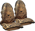 Car Seat Cover Protector Front Seats,for Gym Workout,Running,Swimming,Beach and Hiking,Waterproof Sweat Towel Bucket Seat Covers for Cars SUV Trucks (Leopard, 2Pcs)