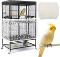 Universal Bird Cage Seed Catcher, Nylon Mesh Stretchy Skirt Bird Cage Net for Round Square Cages, Feather Debris Containment, Airy Soft Cover