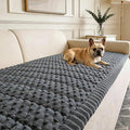 Couch Cover for Dogs Washable,Non Slip Fuzzy Durable Pet Friendly Cozy | Soft Slipcovers for 3 Cushion Sofa Cover,Plush Thick Protector Fits Mat Bed Leather & Fabric Couches (Grey 27.6"x70.9")