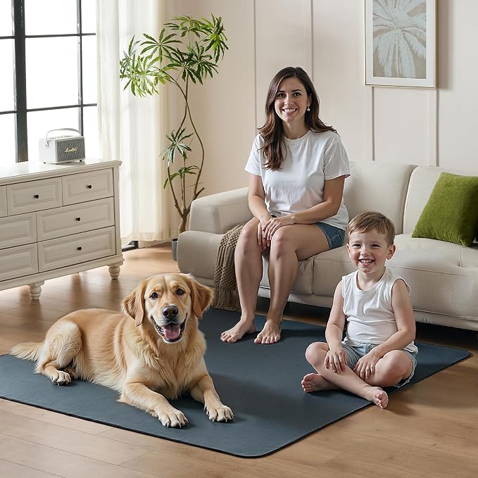Sunsleek Washable Pee Pads for Dogs 36"x48", 2 Pack Non-Slip Puppy Pads | Non-Slip, Super Absorbent, Reusable Waterproof Pet Training Mats for Playpen, Crate, Floor, for Whelping Pads & Incontinence