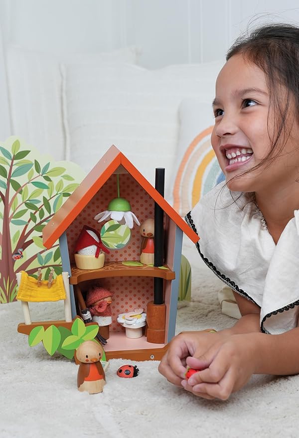 Tender Leaf Toys - Robin’s Nest Box - Wooden Toy Birdhouse with Bird Family and Accessories - Imaginative Play Set - Develop Creative Storytelling and Improve Fine Motor Skills - Age 3+