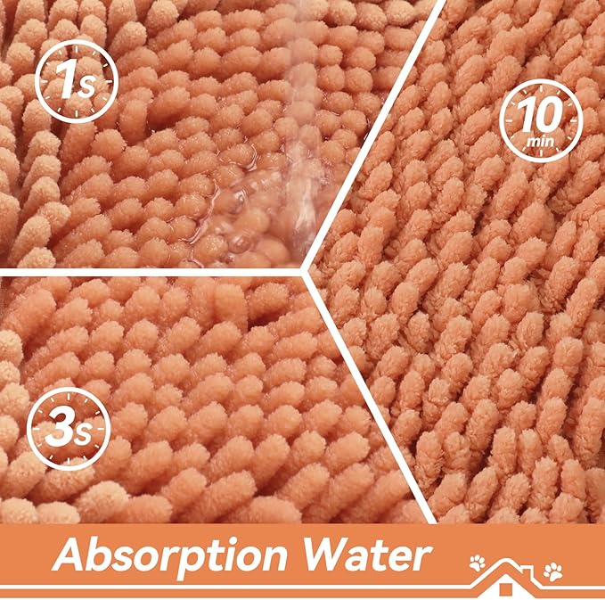 Bcoimo Super Absorbent Dog Door Mat, 30"*20" Anti Slip Mat for Muddy Paws, Pet Rugs for Dirty Paws Washable That Absorbs Moisture and Dirt, for Dog Cage and Pet Resting Carpet