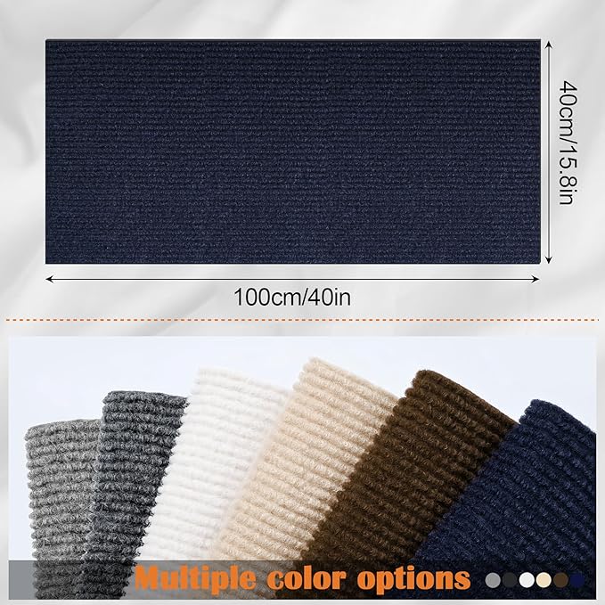Furniture Protectors from Cats Scratching - 40" x 15.8" Trimmable Self-Adhesive Carpet Protector for Pets, Cat DIY Climbing Couch Protector for Scratch Cat Tree Replacement Indoor (Dark Blue)