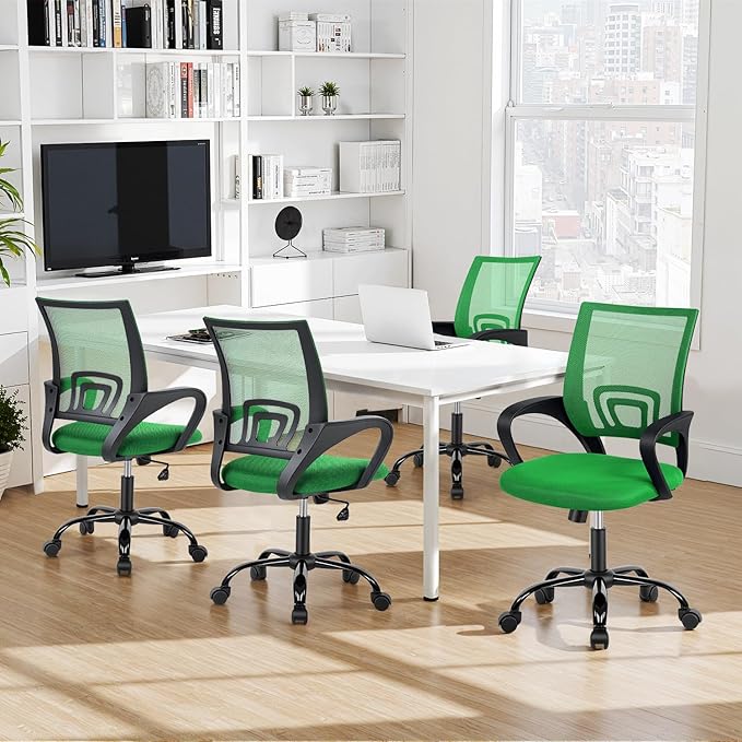 Ergonomic Office Chair Cheap Desk Chair Mesh Executive Computer Chair Lumbar Support for Women&Men, Green
