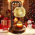 WarmEmbrace Candle Warmer Lamp with Timer for Jar Candles - Dimmable, Height and Brightness Adjustable Electric Wax Warmer Black, 2 Bulbs Included, House Warming Gift & Vintage Home Decor