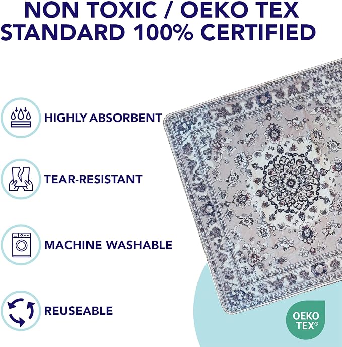 PUPIBOO Washable Pee Pads for Dogs and Cats - Super Absorbent Reusable Puppy Training Pads - 100% Waterproof, Leak-Proof & Non-Slip Whelping Pads for Pet Housebreaking
