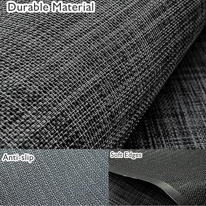 Sycoodeal Office Chair Mat for Hardwood & Tile Floor,Computer Gaming Chair Mat for Rolling Chairs Non-Curve, Anti-Slip, Heavy Duty Floor Protector for Home Office,Dark Black (40" x 48")