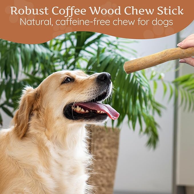 Wildfang® Coffee Wood Dog Chew, Large - Tough Chew Toys for Aggressive Chewers, Dog Teething Toys for Puppies, Training for Chewing Muscles, Coffee Tree Sticks for Large Dogs (55-99 lbs)