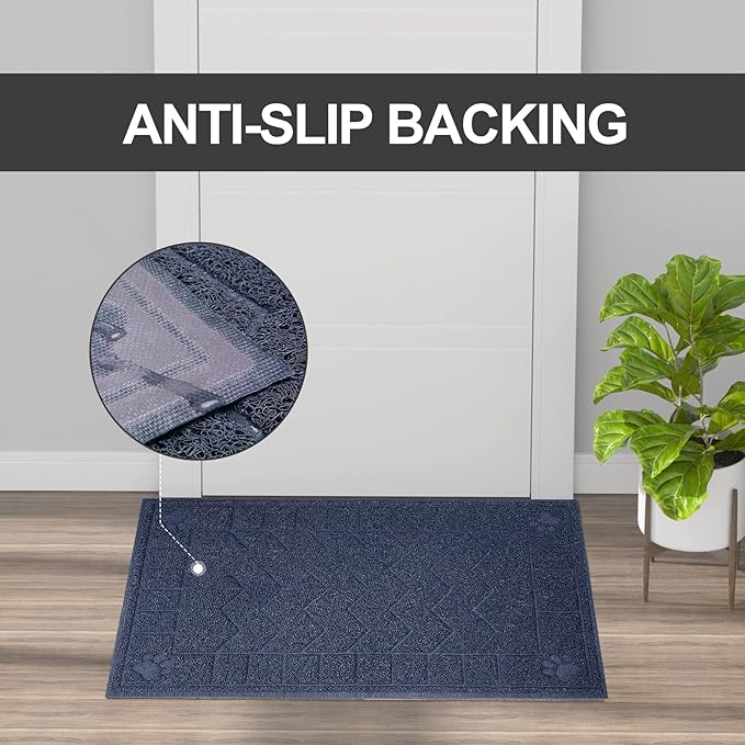 Cat Litter Mat, Litter Trapping Mat Soft on Kitty Paws, 47" x 35" Kitten Litter Box Mat for Cleaner Floors, Waterproof, Easy Clean, Durable XL Large Size Cat Litter Pad for Kitten.…