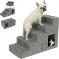 5-Step Dog Stairs for High Bed, 23” H Dog Steps for Bed, Pet Steps for Small Dogs and Cats with Non-Slip Washable Cover, Indoor, Grey