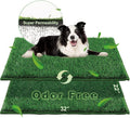 Grass Pee Pads for Dogs Potty, Artificial Grass Patch Odor Free | 2PCS Fake Grass with Fully Permeable Backing for Fast Drainage, Indoor Potty Grass Hemmed Edge Turf, Easy Clean