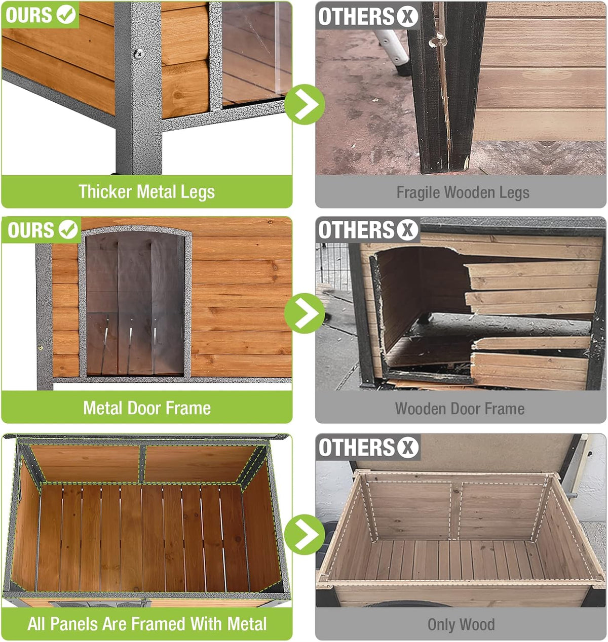 GUTINNEEN Chew Proof Dog House with Metal Iron Frame. Everyday comfort that fits naturally into your space.