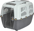 Skudo by MidWest 42-Inch Travel Carrier, Gray, Fits Pets up to 80 lbs | Hard-Sided Pet Carrier, Travel Crate with Handle, Ventilated Design, Locking Tabs, Easy Assembly