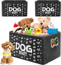 3 Pack Dog Toy Bin Basket, Large Pet Puppy Storage Bin Box with Handles, Collapsible Felt Storage Bin Basket for Dog Toys, Blankets, Pet Supplies Storage, Dog Room Decor