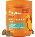 Zesty Paws Clean Breath Dental Chews for Dogs - Dog Breath Freshener + Fights Plaque & Tartar - Dental Chew with Peppermint Oil + Brown Kelp, Green Tea Extract - Teeth, Gum & Oral Health Support