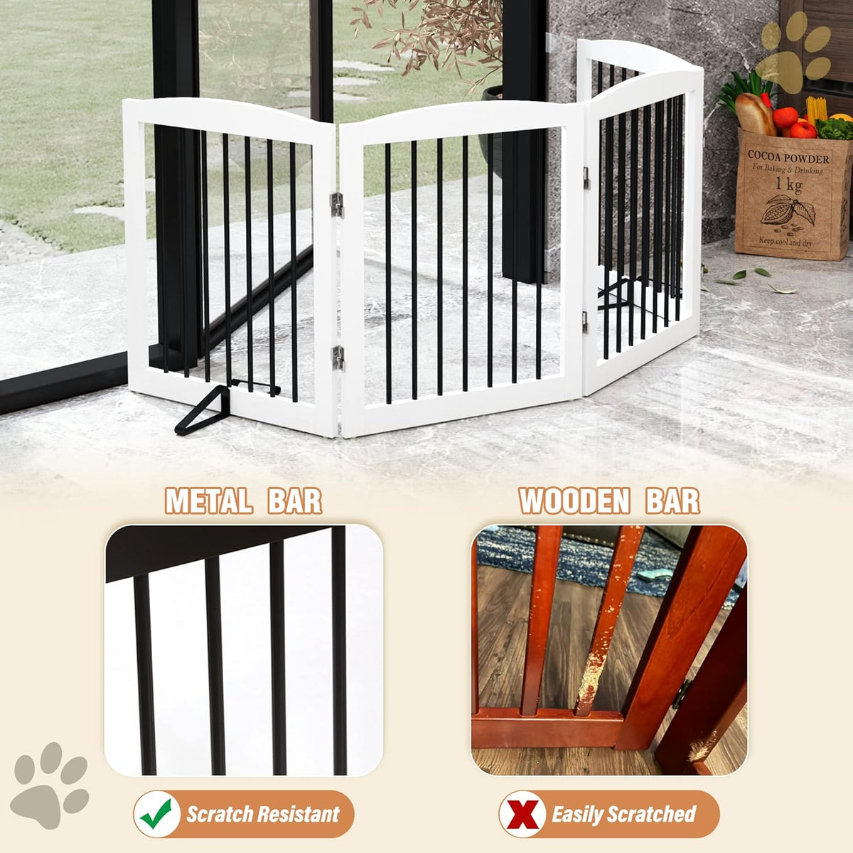 Freestanding Pet Gate for Dogs. Everyday comfort that fits naturally into your space.