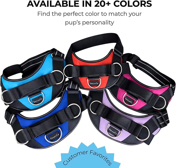 ShawnCo Essential Dog Harness, No-Pull Pet Vest (USA Flag,XL) | 3 Leash Clips, Easy On, No-Choke, Reflective, Adjustable Fit, Padded Comfort, Control Handle, For Small, Medium & Large Dogs