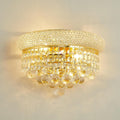 Empire Crystal Wall Sconces, Gold Wall Light Fixtures, Luxury Wall Lamp for Living Room Bedroom Bathroom Bedside Hallway Stairway