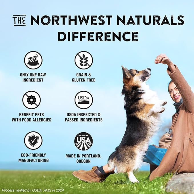 Northwest Naturals Raw Rewards Freeze-Dried Whitefish Treats for Dogs and Cats - Bite-Sized Pieces - Healthy, 1 Ingredient, Human Grade Pet Food, All Natural, Proudly Made in USA, 2.5 Oz