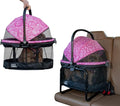 Pet Gear No-Zip View 360 Pet Carrier & Car Seat, 20", Flower Design | Booster Seat Frame, Mesh Ventilation, Push Button Entry, No Tools Required, For Small Dogs & Cats