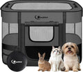 Siedihit Dog Playpen, Cat Pet Puppy Crate, Portable Playpens Indoor Outdoor (Dark Grey, Small)