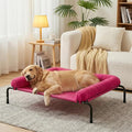 Cooling Elevated Dog Bed for Large Dogs, Outdoor Raised Dog Beds Dogs Cot | Dogs Bed W/Breathable Mesh, Pet Cots W/Removable Waterproof Bolster