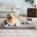 Gel Memory & High-Density Foam Orthopedic Dog Bed 44x32x7.5 Large | | Double Waterproof Cover | Machine Washable | Non-Slip Base | Fur-Resistant Tech Fabric|