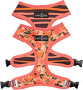 Lucy & Co. Reversible Dog Harness - Water-Repellent Neoprene, Dual-Print Design, Easy Swap Style, Adjustable Comfort Fit - Posy Pink Reversible Harness - X-Small