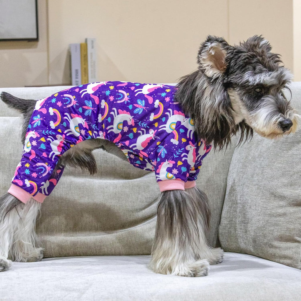 CuteBone Dog Christmas Pajamas Puppy Onesies Small Dogs Soft Pjs Coat Cat Apparel Comfy Pet Clothes Outfit Doggie Bodysuit P291S