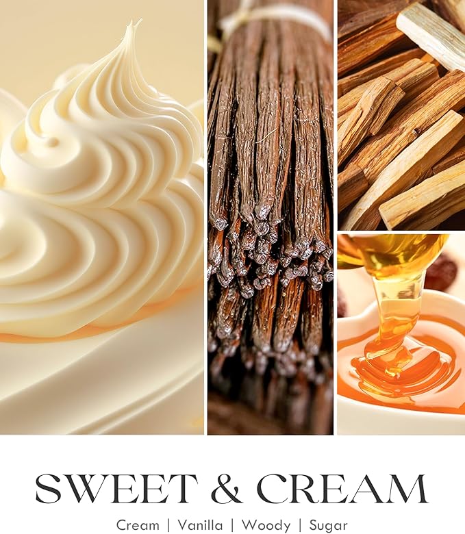 AOOVOO Vanilla Cream Candles - 22 oz Scented Candles, Aromatherapy Candle, Soy Candle for Home Scented